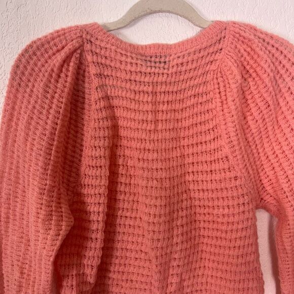 Rachel Comey Pink Waffle Knit Alpaca & Nylon Pullover Sweater - Picture 7 of 8